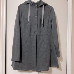 Torrid charcoal gray hooded knit coat